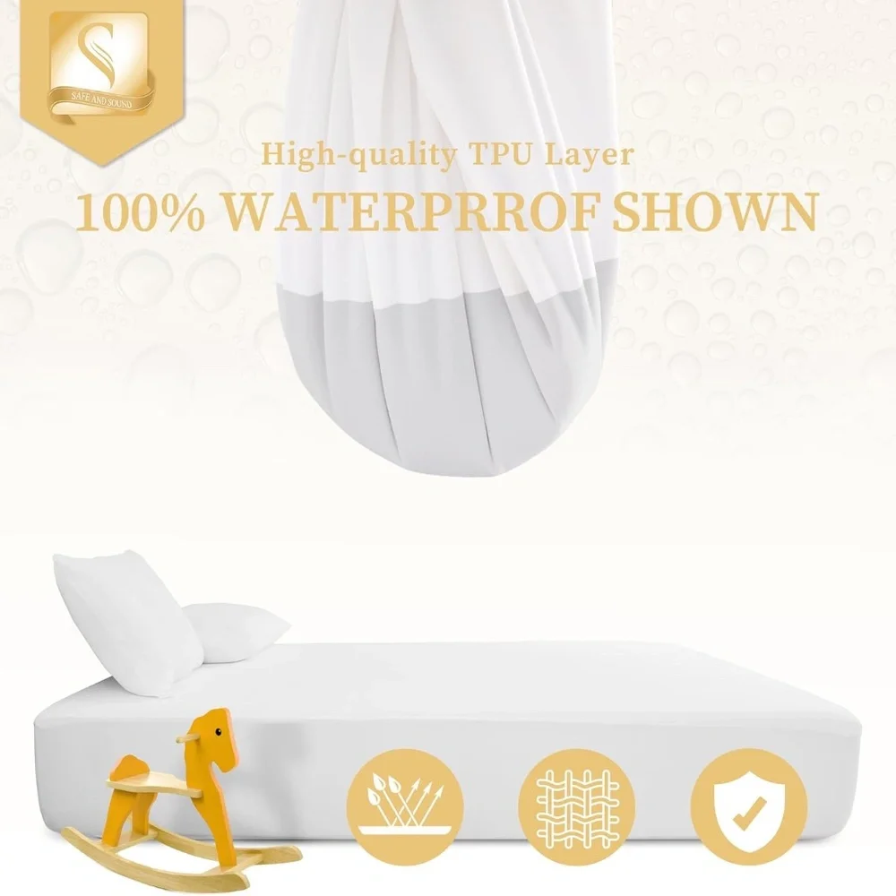 Mattress Pads 2 Pack Twin - Deep Pockets Waterproof White New in Packaging